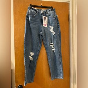 Vanilla Start Rip & Repair Mom Jean Juniors sz9 29 waist